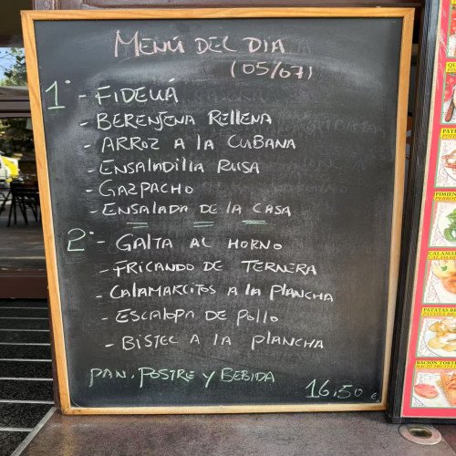 MENU DE DIA