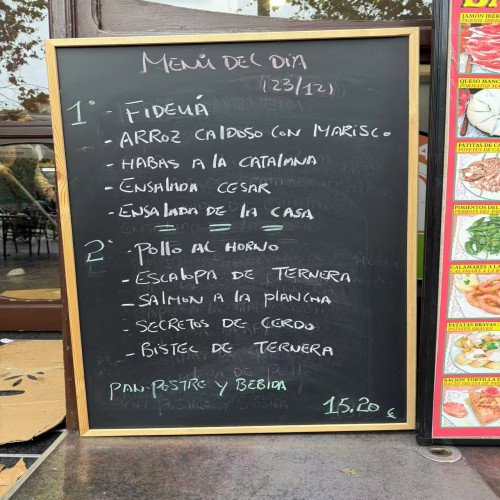 MENU DE DIA