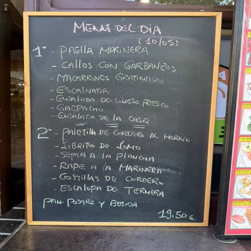 MENU DE DIA