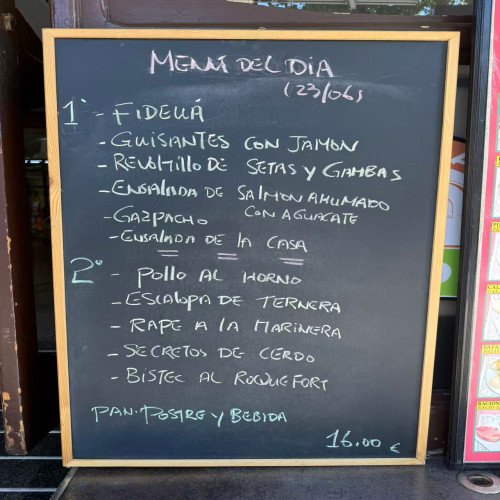 MENU DE DIA