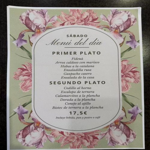 MENU DE DIA